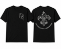 Louisiana Gardeners Block Print (White on Black)