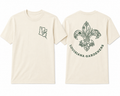 Louisiana Gardeners Block Print (Green on Creme/Natural Shirt)
